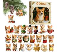 Calendrier de compte à rebours de Noël pour animaux de compagnie, motif renne flocons de neige 2D plat 24 jours | Compte à rebours jusqu'à Noël Calendrier pour animaux de compagnie - Pour