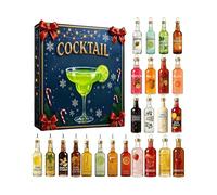 Calendrier De Compte À Rebours De Noël Pour Cocktails 2025, Calendrier De L'Avent Pour Cocktails 2025,calendriers De Compte À Rebours De Noël De 24 Jours,Breloque Mini Bouteille De Vin En Acrylique 2D