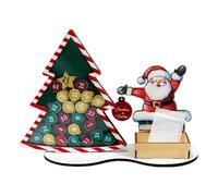 Calendrier de compte à rebours de Noël rustique en bois réutilisable