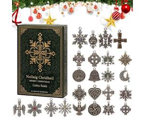 Calendrier de compte à rebours de Noël - Souvenir saisonnier en deux dimensions plat | Compte à rebours pour décorations celtiques de Noël, pour la famille et les amis et les adultes