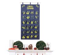 Calendrier De Compte À Rebours De Poche,Sac De Stockage De Noël 24 Jours - Calendrier De Compte À Rebours Mural Avec Sac De Stockage - Pour Bonbons Snacks Chocolat Fête Maison Chambre