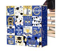 Calendrier de compte à rebours de remise de diplôme | Boîte en papier à remplir pour l'Avent 2026 - Pour fête universitaire, lycée, cérémonie, événement, célébration