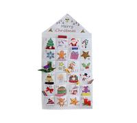 Calendrier de compte à rebours de vacances - présentoir en tissu à suspendre, organisateur de poche décoratif, support cadeau rechargeable pour 24 jours avec design festif | ornement