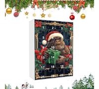 Calendrier de compte à rebours | Décoration 2D de singes festifs en acrylique, lot de pendentifs de compte à rebours 24 jours, pour hommes, famille, adultes, maison, vacances, fête, bureau