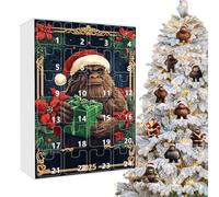 Calendrier de compte à rebours - Décoration 2D en acrylique avec singes festifs | Calendrier de compte à rebours de 24 jours pour mari, adultes, famille, hommes, maison, fête, bureau