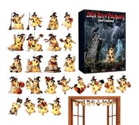 Calendrier de compte à rebours des fantômes d'Halloween à collectionner | Calendrier de compte à rebours avec 24 figurines pour maisons, poupées, maison, enfants, adultes, familles Colec