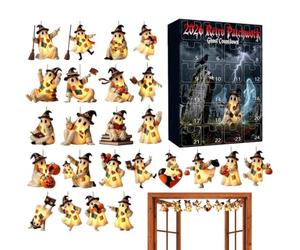 Calendrier de compte à rebours des fantômes d'Halloween à collectionner | Calendrier de compte à rebours avec 24 figurines pour maisons, poupées, maison, enfants, adultes, familles Colec