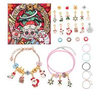 Calendrier de compte à rebours des vacances - Kit de fabrication de colliers de 24 jours - Calendriers de compte à rebours de vacances | pour adolescentes, femmes, filles, épouse, fête, fête d'hiver