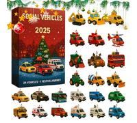 Calendrier de compte à rebours des véhicules de Noël : 24 mini voitures à collectionner, Noël quotidien pour et collectionneurs, plaisir de l'Avent bricolage | Activité de fête i