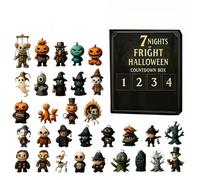 Calendrier de compte à rebours d'Halloween 2026, 31 mini figurines Nuits de | Calendrier de l'Avent avec 31 figurines de collection pour Halloween, surprises d'octobre, cadeaux de fête et décoration