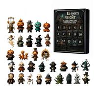 Calendrier de compte à rebours d'Halloween 2026, 31 mini figurines Nuits de | Calendrier de l'Avent avec 31 figurines de collection pour Halloween, surprises d'octobre, cadeaux de fête et décoration