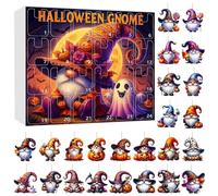 Calendrier de compte à rebours d'Halloween 2D à suspendre avec stores de compte à rebours Halloween 2D en acrylique (rouge, 33 cm)