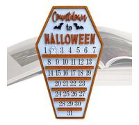 Calendrier de Compte à Rebours d'Halloween 31 Jours Bloc Mobile en Bois