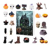 Calendrier de compte à rebours d'Halloween - Calendrier de compte à rebours d'Halloween 2025, décoration d'intérieur pour garçons, enfants, amis, parents, adolescents, filles, famille, automne hanté