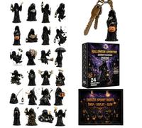 Calendrier de compte à rebours d'Halloween | Pendentifs gothiques en acrylique 2D | Compte à rebours de 24 jours pour décorations d'Halloween | Pour la maison, fête, salon, entrée, école, dortoir
