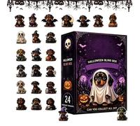 Calendrier De Compte À Rebours D'ornement 24 Jours De L'Avent D'Halloween | Teckel 2D En Acrylique, Ornements Pour Et Adultes, Appartement, Bureau, Salon, Chambre À Coucher, Balcon, Étude