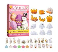 Calendrier de compte à rebours du lapin de Pâques - Accessoires à collectionner et réutilisables - Calendrier décoratif pour compte à rebours - Pour famille, amis, jeunes,