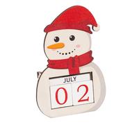 Calendrier de compte à rebours durable en bois, pièce décorative simple pour étagère de salon, compte à rebours de Noël en bois