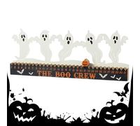 Calendrier de Compte à Rebours en Bois Décoratif pour Halloween,Décorations de Fantômes pour la Fête d'Halloween en Intérieur - Figurine De Calendrier Signe 31 Jours Mignonne Pour Bureau Table De Salo