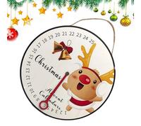Calendrier De Compte À Rebours En Bois - Panneau Mural De L'Avent De 30 Cm, Décoration De Scène De Vacances D'hiver, Gestion Du Temps Festif | Ornement D'horloge Décoratif Pour Salle D'étude, Dortoir,