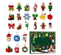 Calendrier de compte à rebours en briques à construire Ornements Noël Mini | Kit construction festif pour décoration fenêtre Pour Maison Bureau Entrée Fenêtre Porte Mur Cheminée Sa