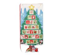 Calendrier de compte à rebours en tissu, décoration murale avec poches, compte à rebours de 24 jours pour Noël, vacances, maison, chambre, appartement, fête scolaire, fête d'hiver, réunion de