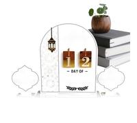 Calendrier de compte à rebours festif, décoration de fête du Moyen-Orient | Panneau décoratif de l'Avent en acrylique pour maison, bureau, étagère et table à manger