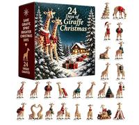 Calendrier de compte à rebours Girafe 200 g 2D Acrylique Mini 24 jours de | Joli centre de table pour décoration d'intérieur | Jouets de petits animaux pour bureau, chambre, salon, bibliothèque