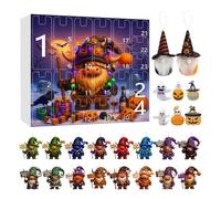 Calendrier de Compte à Rebours Gnome - Calendrier De Compte À Rebours De 24 Jours Avec Thème Gnome | Décoration en Acrylique 2D et Résine 3D Souvenir pour et Adultes Mur Cheminée