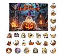 Calendrier de compte à rebours Halloween 24 jours Ornements Effrayants En