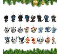 Calendrier de compte à rebours jusqu'à Noël | Accessoires de scène de dragon plat 2D, calendrier de Noël 2025 pour | pour adolescents, étudiants, nièce, petite-fille, famille, amis, cartable