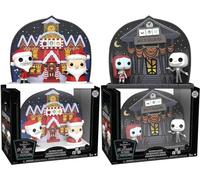 Calendrier de compte à rebours L'Étrange Noël de Monsieur Jack | Double face pour Halloween et Noël | Mini figurines à collectionner en vinyle | Idée cadeau | Noël pour filles et garçons (1 pièce)