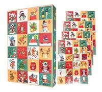 Calendrier de compte à rebours - Lot de 5 pièces réutilisables en papier pour 24 jours - Conteneurs de rangement vides - Organiseur de compte à rebours festif | Réunion de famille, fête, célébration
