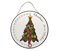 Calendrier de compte à rebours mural de Noël, calendrier de l'Avent en bois, accessoire de scène de vacances d'hiver, horloge de compte à rebours pour salle d'étude, dortoir