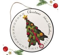 Calendrier de compte à rebours mural de Noël - Calendrier de l'Avent en bois - Calendrier de compte à rebours en bois - Accessoires de scène de vacances d'hiver - Horloge de compte à rebours pour
