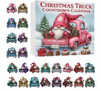 Calendrier de compte à rebours ornemental, 2025 « Merry Christmas » avec pendentif 2D de 24 jours, décoration d'intérieur festive pour adultes, fenêtre, arbre, porte, mur, cheminée, bureau