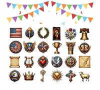 Calendrier de compte à rebours patriotique 250e - Figurines Plates de Collection en Acrylique - Décompte des Jours pour la Fête Nationale Américaine,Pour Familles Collectionneurs Fêtes Bureaux Chambre