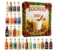 Calendrier De Compte À Rebours,Pendentif En Acrylique 2D | 24 Jours Avec Lait De Poule Pour Décor De Sapin De Noël | Pour La Célébration De La Fenêtre D'Hiver De La Maison De Vacances