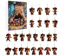 Calendrier de compte à rebours pour - Affichage acrylique 24 jours - Adorable panneau suspendu - Décoration murale - Souvenir de costume de cowboy bas