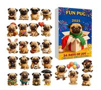 Calendrier de compte à rebours pour Noël | Chien mignon en acrylique 2D, 24 jours de compte à rebours pour Noël 2025 - Collection vacances du Nouvel An pour filles et bébés