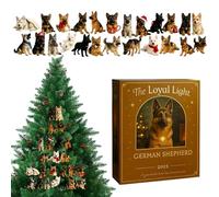 Calendrier de compte à rebours pour Noël - Pendentif avec chien en acrylique 2D | Calendrier de compte à rebours 24 jours de décembre - Pour , garçons, adultes, amoureux des chiots, fêtes de