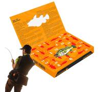 Calendrier de compte à rebours pour | Plaques d'eau douce en bord de mer | Compte à rebours de l'Avent 24 jours avec leurres | pour la famille, les amis, les adolescents, le père, l'homme, le lac