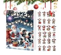 Calendrier de compte à rebours pour vaches - Compte à rebours pour les jours fériés de 24 jours | Figurines et jouets de dessins animés festifs pour , tout-petits, adolescents,