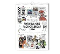 Calendrier de course F1 Scrapbook 2026, le calendrier mural ultime pour les fans de course automobile, calendrier mural F1 2026, cadeaux de course automobile pour lui (1pcs)