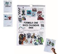 Calendrier de course F1 Scrapbook 2026, le calendrier mural ultime pour les fans de course, décorations murales sur le thème de la F1, souvenirs de sport automobile (1pcs)