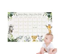 Calendrier de date d'accouchement pour bébé, calendrier de prévision de la date d'accouchement pour bébé - Jeu de douche Anniversaire de Calendrier drôle Prédiction de la d'échéance - Calend