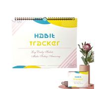 Calendrier de des habitudes, journal de des habitudes de motivation | Planificateur de des habitudes non daté avec tableau d'objectifs pour la santé, la
