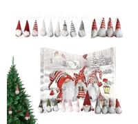 Calendrier de gnome de Noël, ornements festifs pour et adultes, calendriers à rebours de 24 jours, poupées naines mignonnes, décorations de vacances, manteau, pièce maîtresse de table, afficha