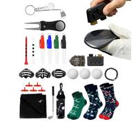 Calendrier de golf - Coffret cadeau de compte à rebours de Noël, collection d'accessoires de 24 jours, parfait pour tout niveau de compétence, révélation quotidienne de nouveaux articles de cours