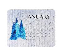 Calendrier De Grain-es À Planter 2025, Calendrier En Papier À Grain-es De Germination Dégradables Qui Fait Pousser Des Fleurs Sauvages, Calendrier De Bureau Ensemencé De 12 Mois Pour La Décoration
